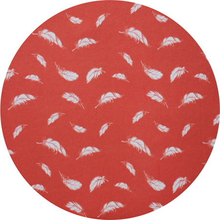 'Plumage' colour Salmon, GOTS Certified Organic Cotton Knit, 210gsm