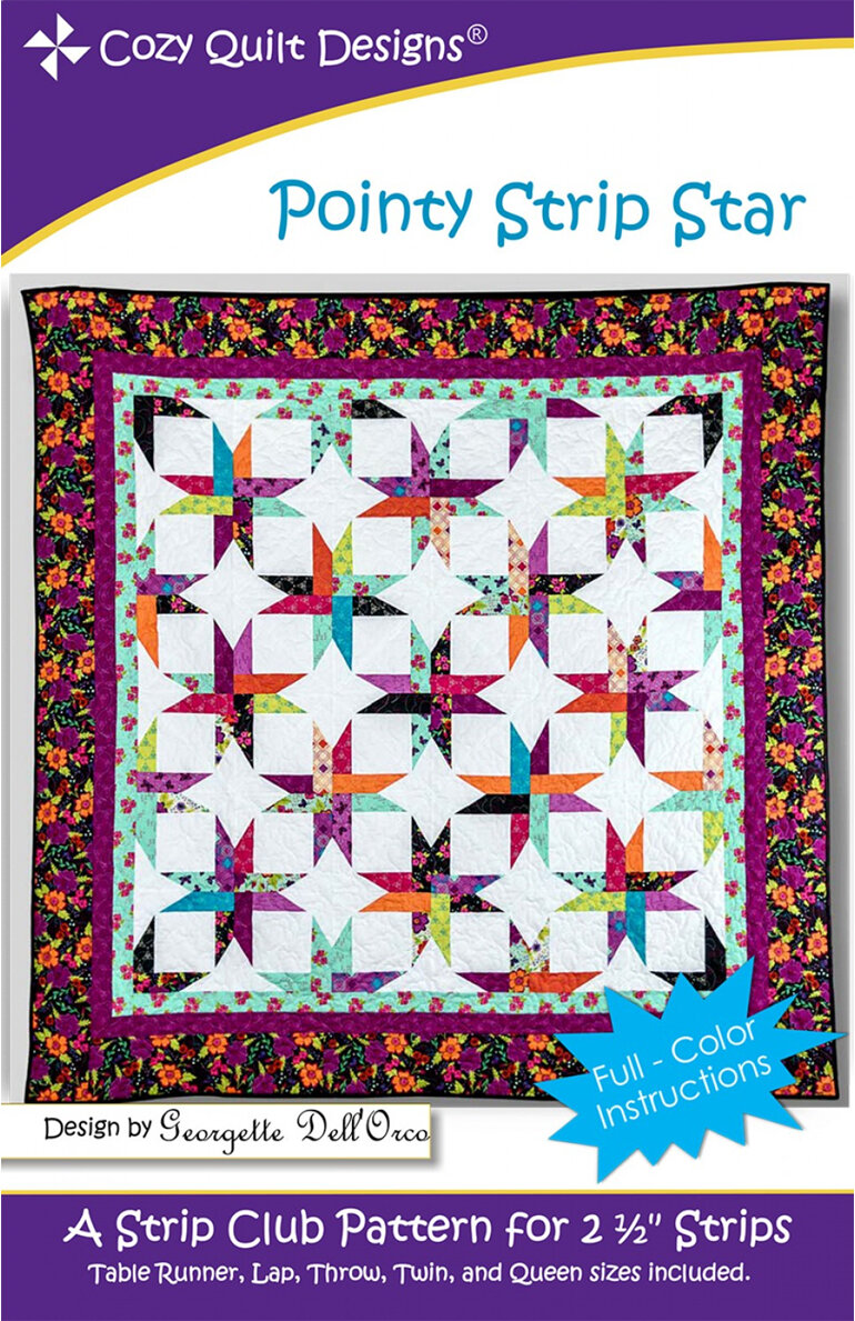 Pointy Strip Star Quilt Pattern from Cozy Quilt Designs