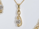 Poipoi koru motif diamond solitaire pendant 18ct yellow gold