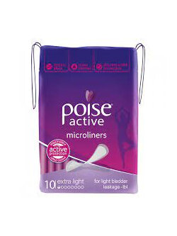 POISE ACTIVE MICRO LINERS 10pk