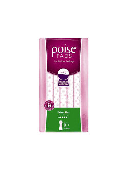 POISE EXTRA PLUS PADS 10pk
