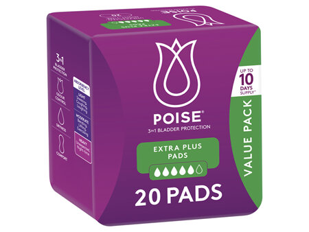 Poise Extra Plus Pads 20