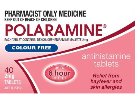 Polaramine 2mg 40 Tablets 