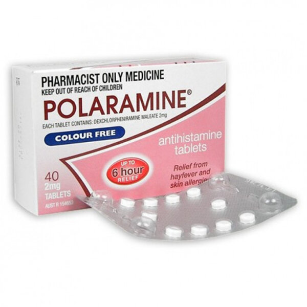 POLARAMINE Colour Free 2mg 40 tablets