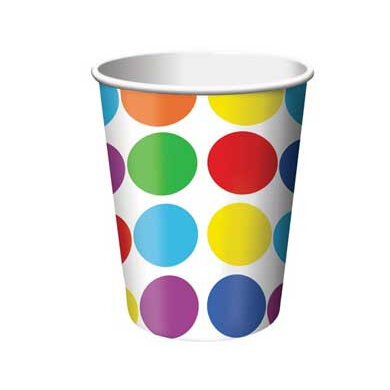 Polka Dot Party Cups x 8
