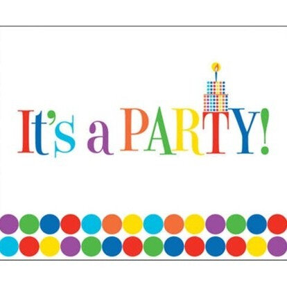 Polka Dots Birthday Invites