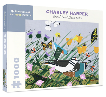 Pomegranate 1000 Piece Jigsaw Puzzle: Charley Harper: Once There Was a Field