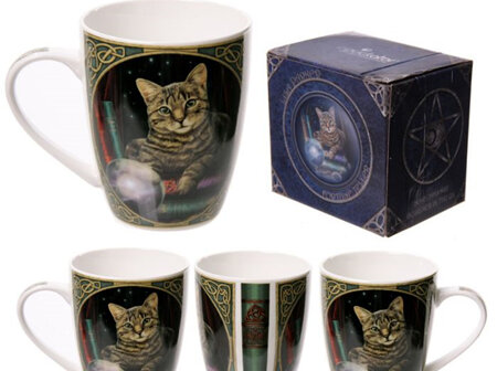 Porcelain Mug - Fortune Teller Cat  - Lisa Parker