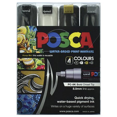 Posca PC-8K - 4 Pack Mixed