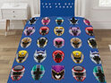 Power Rangers Helmets Reversible Single Duvet Cover Set