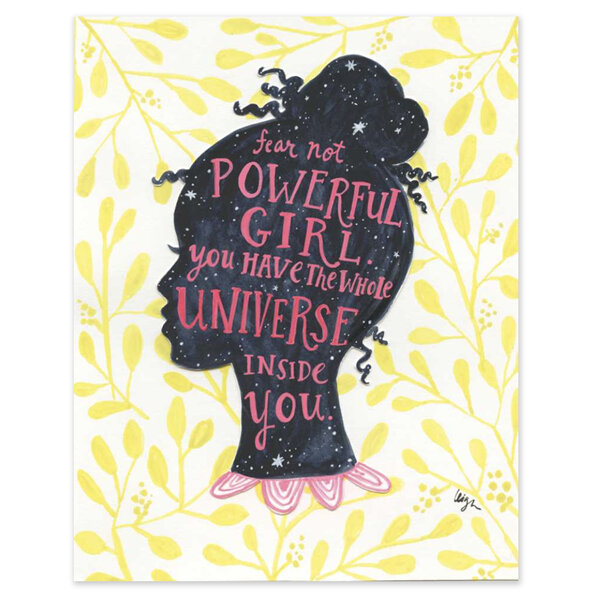 Powerful Girl Card by Curly Girl