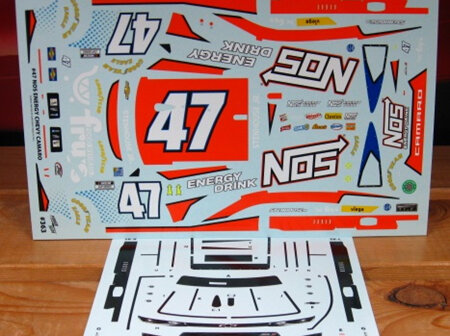 Powerslide 1/24 #47 NOS Energy Drink Ricky Stenhouse 2022 Camaro Decals (PWR363) + Donor Kit