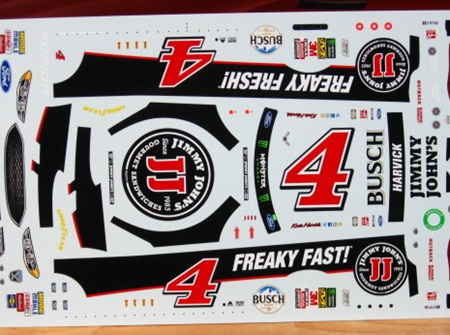Powerslide Harvick Jimmy Johns Ford Fusion 2018 Decals