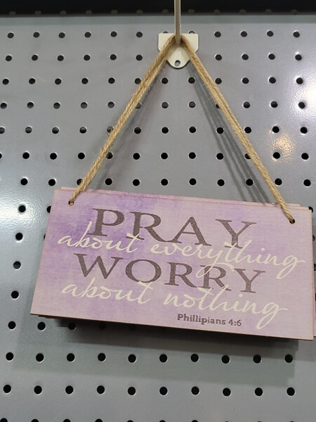 PRAY ABOUT EVERYTHING...WOODEN SIGN