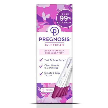 Pregnosis In-Stream Early Detection Pregnancy Test, 5 Pack
