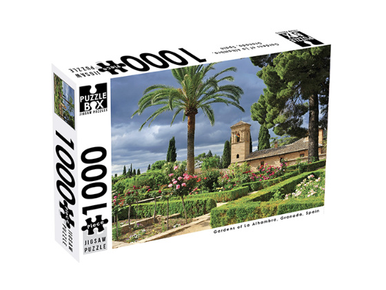 Premium Cut 1000 Piece Jigsaw Puzzle Gardens of La Alhambra, Granada, Spain