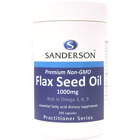 Premium Organic Non-GMO Flax Seed Oil 1000Mg - 300 Caps