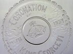 Pressed glass Coronation plate
