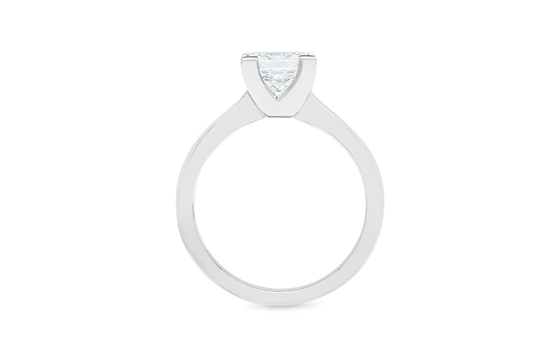 princess cut solitaire diamond engagement ring