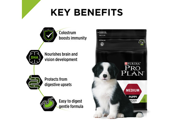 PRO PLAN Puppy Medium Formula with Colostrum Dry Dog Food