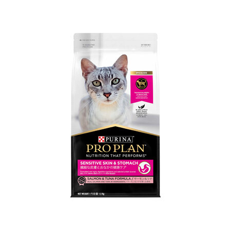 PRO PLAN Sensitive Skin & Stomach Salmon & Tuna Formula Dry Cat Food