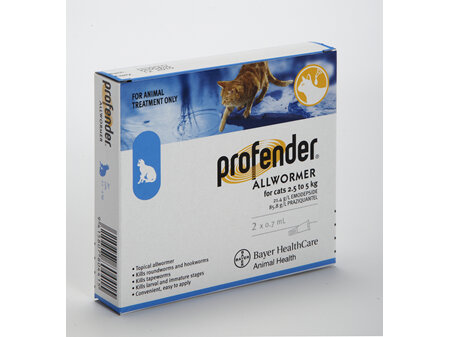 Profender® AllWormer for Cats 2.5-5kg or 5-8kg