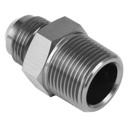 Proflow Adaptor Male -08AN To 3/8in. NPT Straight, Silver