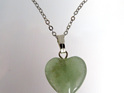 PS90 Heart shaped aventurine pendant on chain
