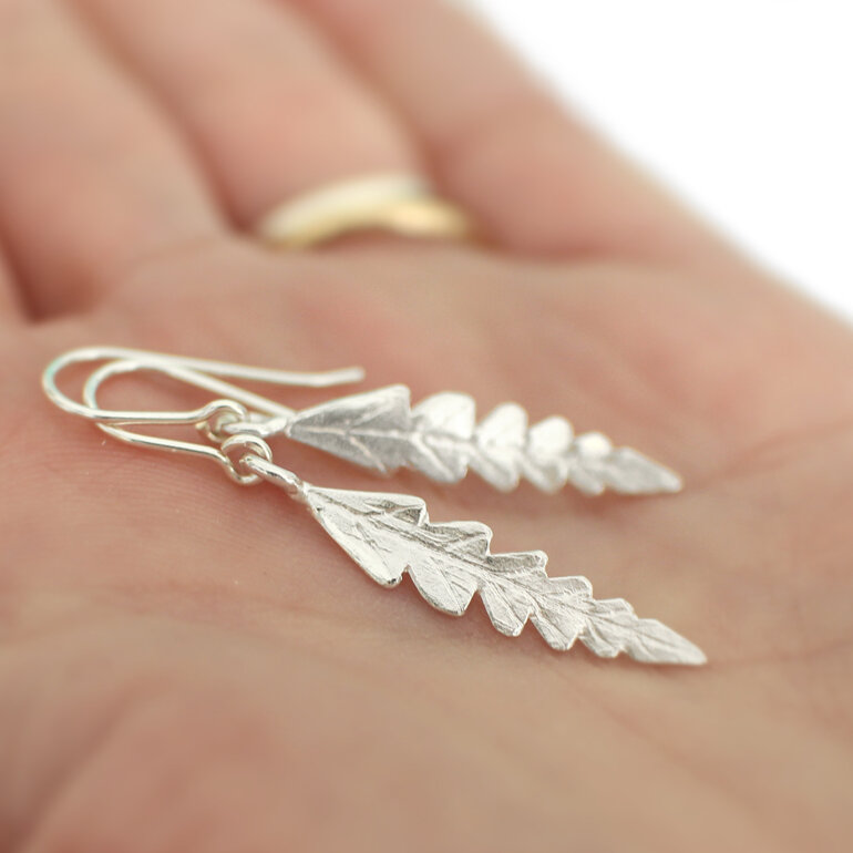 puarangi leaf leaves hibiscus sterling silver earrings lilygriffin nz jewellery