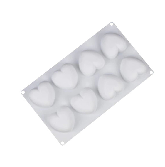 Puffy Hearts - White - 8 inserts