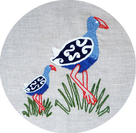 Pukeko and Baby Embroidery Kit by The Stitchsmith