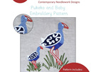 Pukeko embroidery pattern