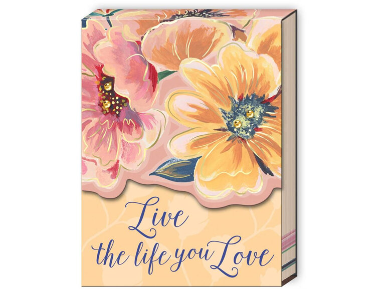 Punch Studio Florette Bouquet Pocket Notepad live the life you love