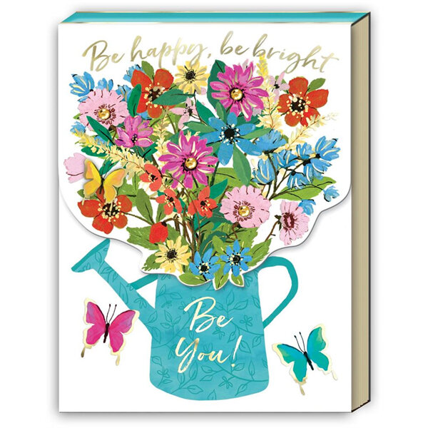 Punch Studio Full Bloom Watering Can Pocket Notepad