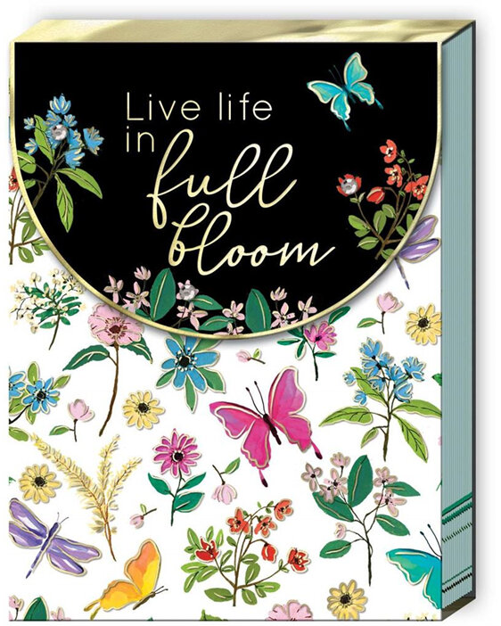 Punch Studio live life in Full Bloom Pocket Notepad