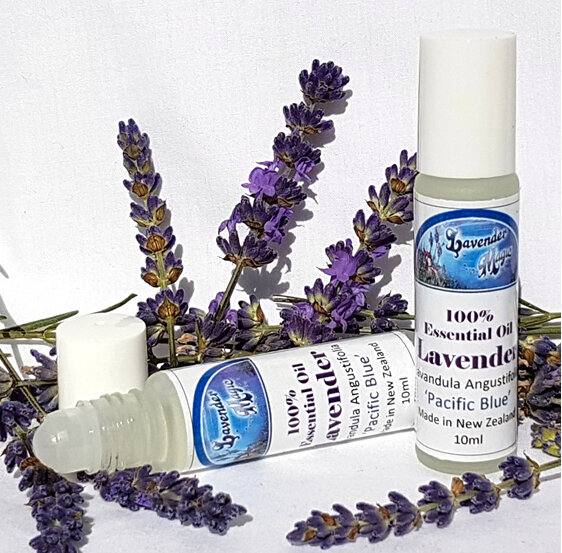 Pure lavender essential oil, grown & distilled in New Zealand by Lavender Magic