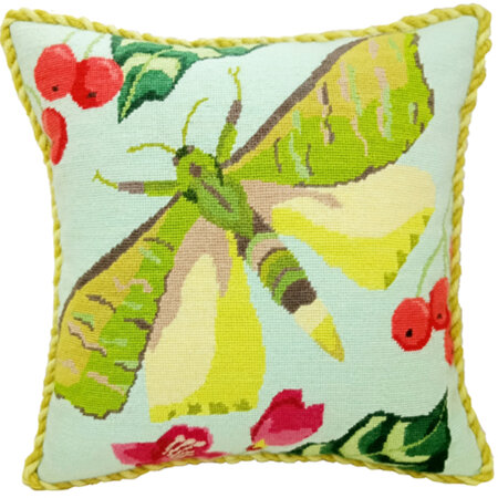 Puriri Moth Needlepoint Cushion Kit by Arna Horn