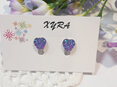 Purple Adorable Heart Clip-on Earrings