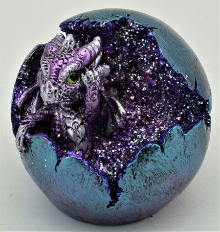 Purple Dragon In Crystal Ball with LED