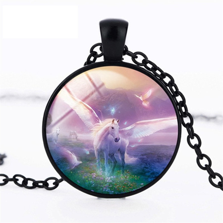 Purple Mystical Unicorn Necklace