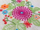 purple pinwheel embroidery kit