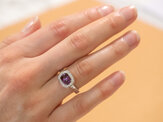 purple spinel and diamond ring