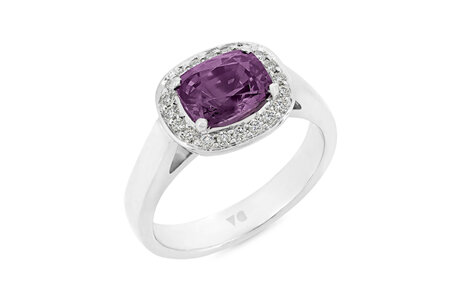 Purple Spinel and Diamond Ring