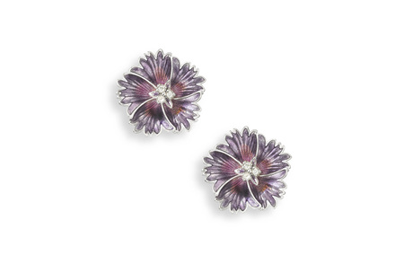 Purple Sweetness Sapphire Flower Earrings