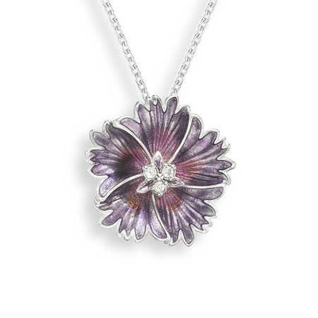 Purple Sweetness Sapphire Flower Pendant