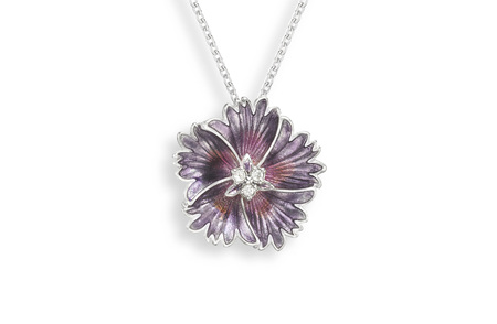 Purple Sweetness Sapphire Flower Pendant
