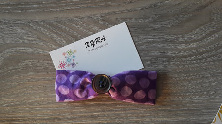 Purple with Button Ribbon