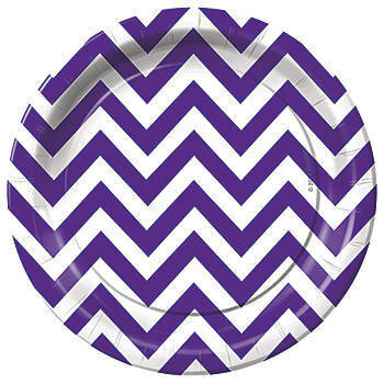 Purple Zig Zag Stripes Party range