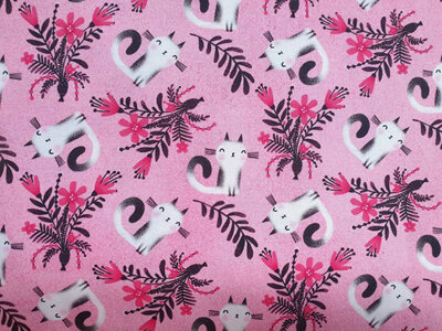 Purr Fect Cats - Floral Kitties  - Pink