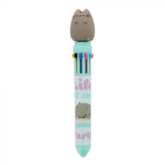 Pusheen Self Care Club: 10 Colour Pen with 3D Topper cat school office